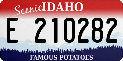 ID license plate E210282