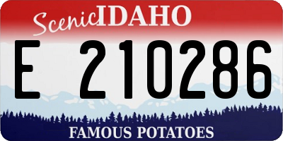 ID license plate E210286