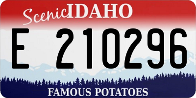 ID license plate E210296