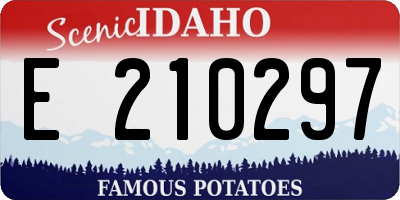 ID license plate E210297