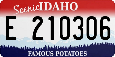 ID license plate E210306