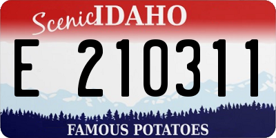 ID license plate E210311