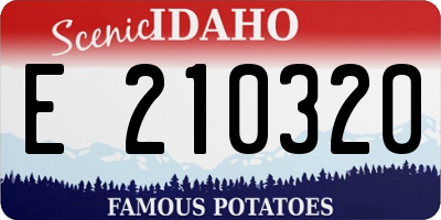 ID license plate E210320