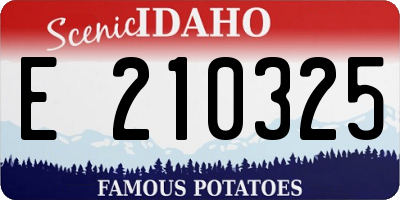 ID license plate E210325