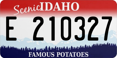 ID license plate E210327