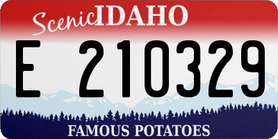 ID license plate E210329