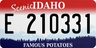 ID license plate E210331