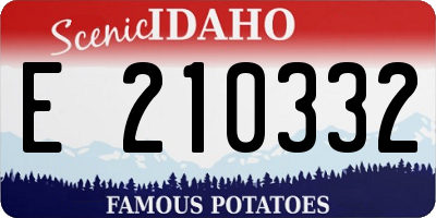 ID license plate E210332