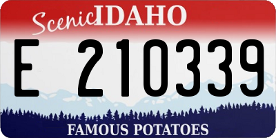 ID license plate E210339