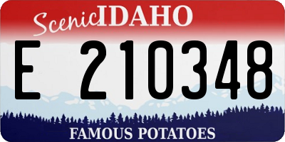 ID license plate E210348