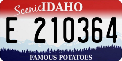 ID license plate E210364