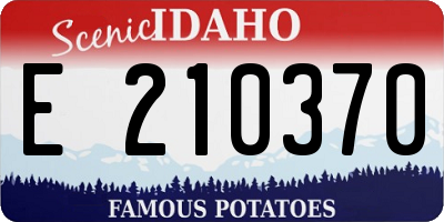 ID license plate E210370