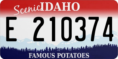 ID license plate E210374
