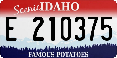 ID license plate E210375