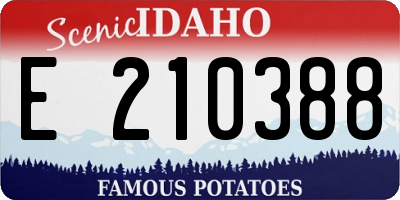 ID license plate E210388