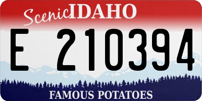 ID license plate E210394