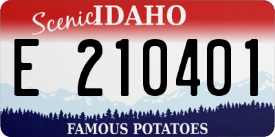 ID license plate E210401