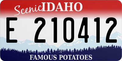 ID license plate E210412