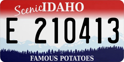 ID license plate E210413