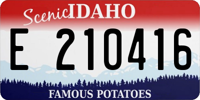 ID license plate E210416