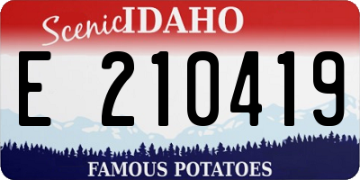 ID license plate E210419