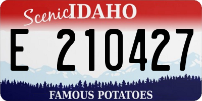 ID license plate E210427