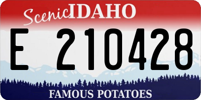 ID license plate E210428