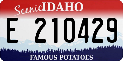 ID license plate E210429