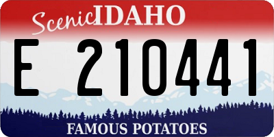ID license plate E210441