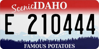ID license plate E210444