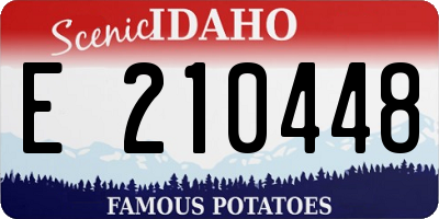 ID license plate E210448