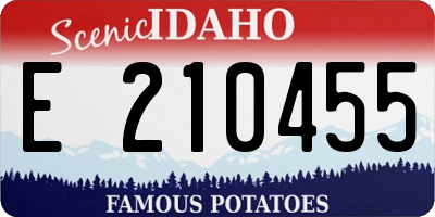 ID license plate E210455