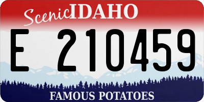 ID license plate E210459