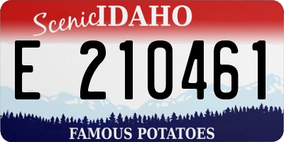 ID license plate E210461