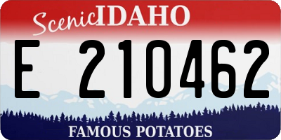 ID license plate E210462