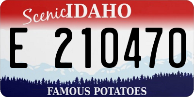 ID license plate E210470