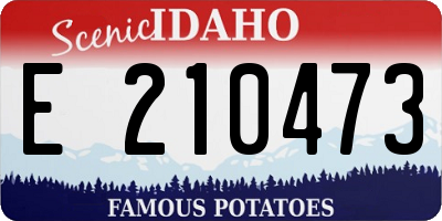 ID license plate E210473