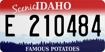ID license plate E210484