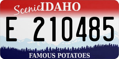 ID license plate E210485