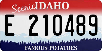 ID license plate E210489