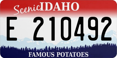 ID license plate E210492