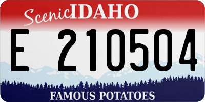 ID license plate E210504