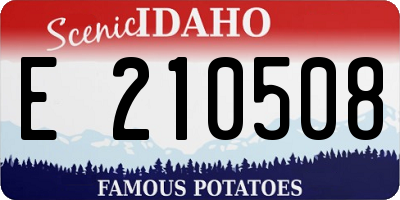 ID license plate E210508