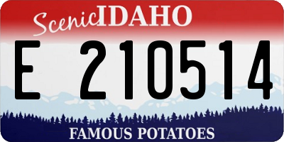 ID license plate E210514