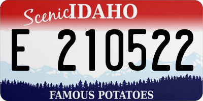 ID license plate E210522