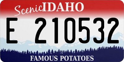 ID license plate E210532