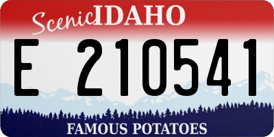 ID license plate E210541