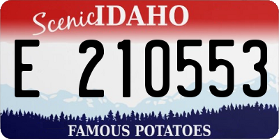 ID license plate E210553