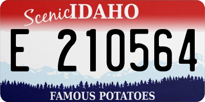 ID license plate E210564