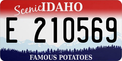 ID license plate E210569